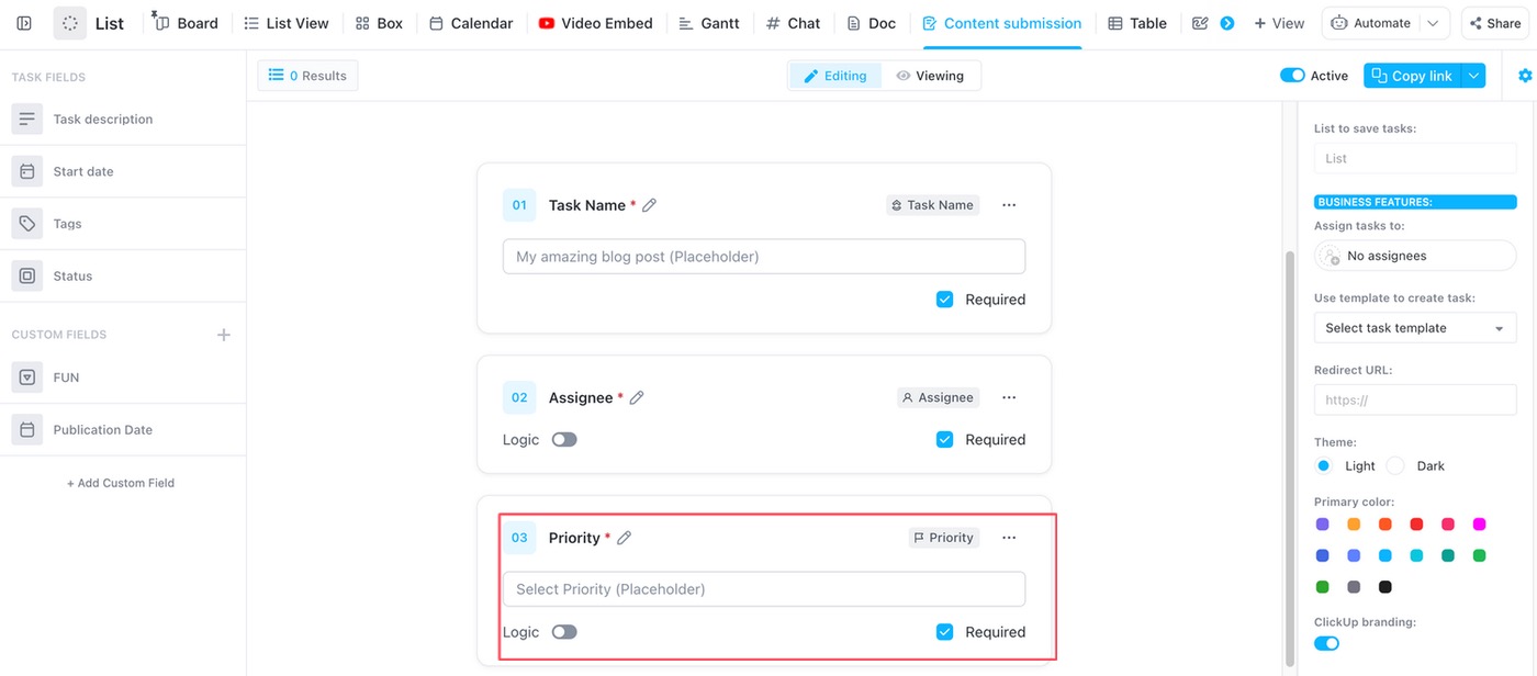 Set priority levels to ensure the most urgent tasks get the attention they need