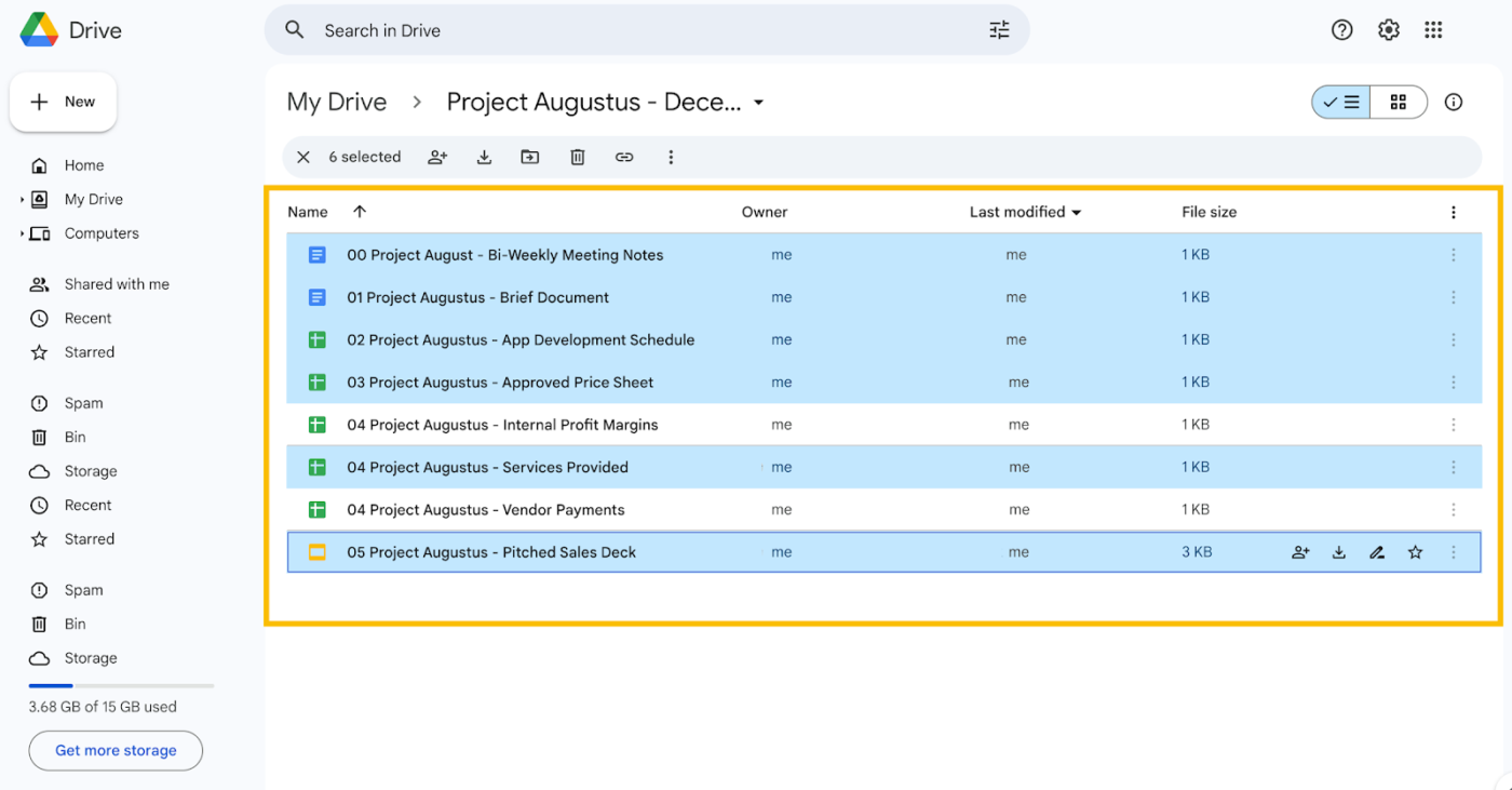 how to copy a folder in google drive: step 3