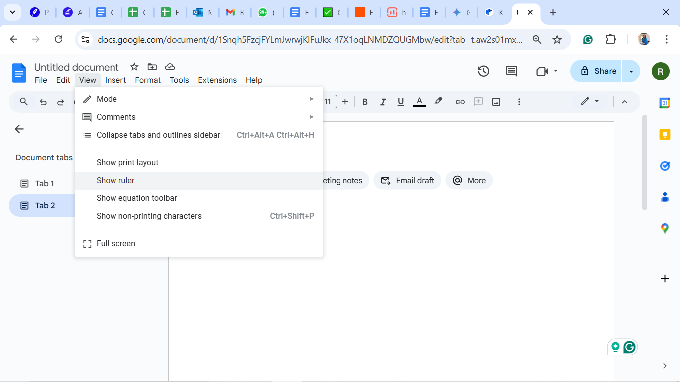 Adjust margins using the ruler: How to Adjust Margins in Google Docs