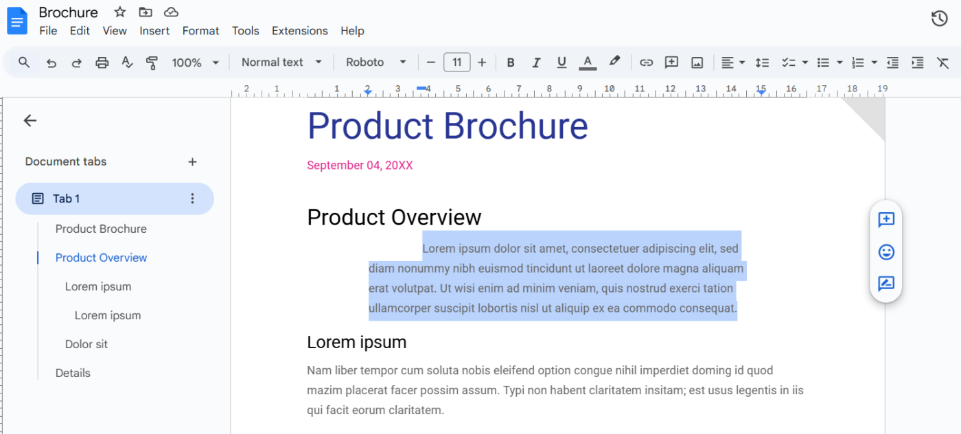 Adjust margins for specific paragraphs using indentation