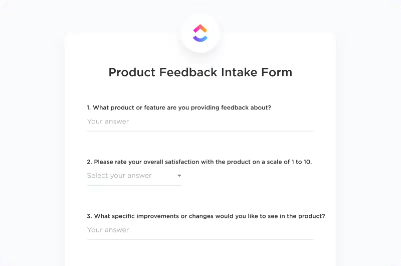 ClickUp Forms: Data Collection Methods