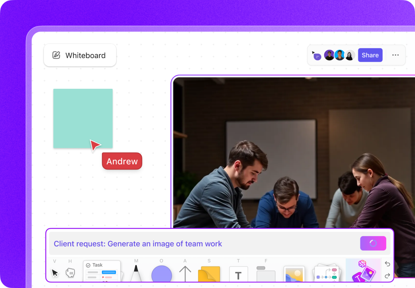ClickUp Whiteboards: how to use whiteboard in teams