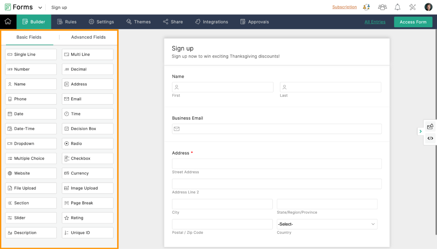 Zoho Forms