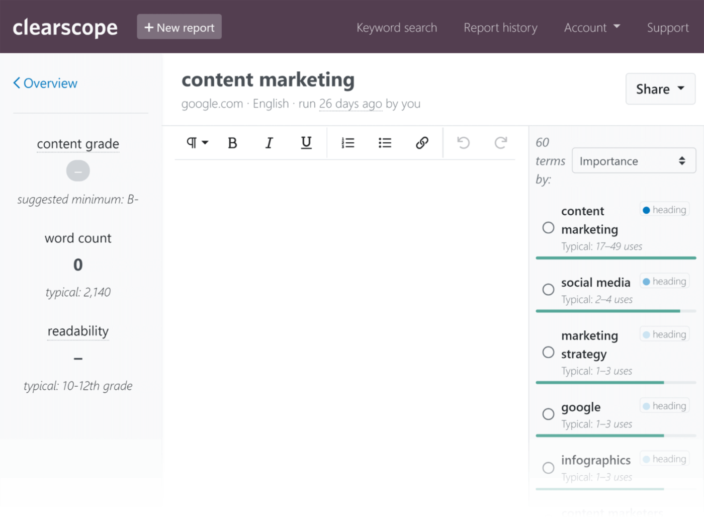ClearScope : marketing agency software