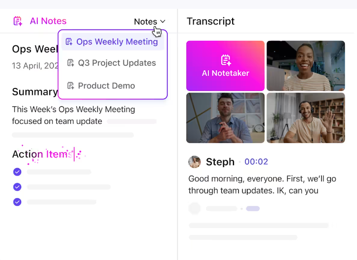 ClickUp AI Notetaker