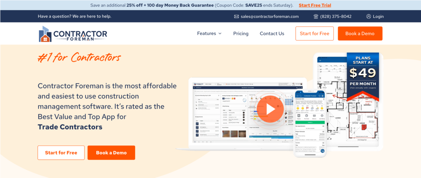 Contractor Foreman- Construction Inventory Management Software for Mid Sized Contractors