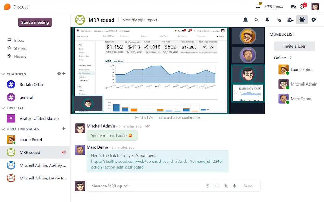 Odoo: Business management software to track deployed groups