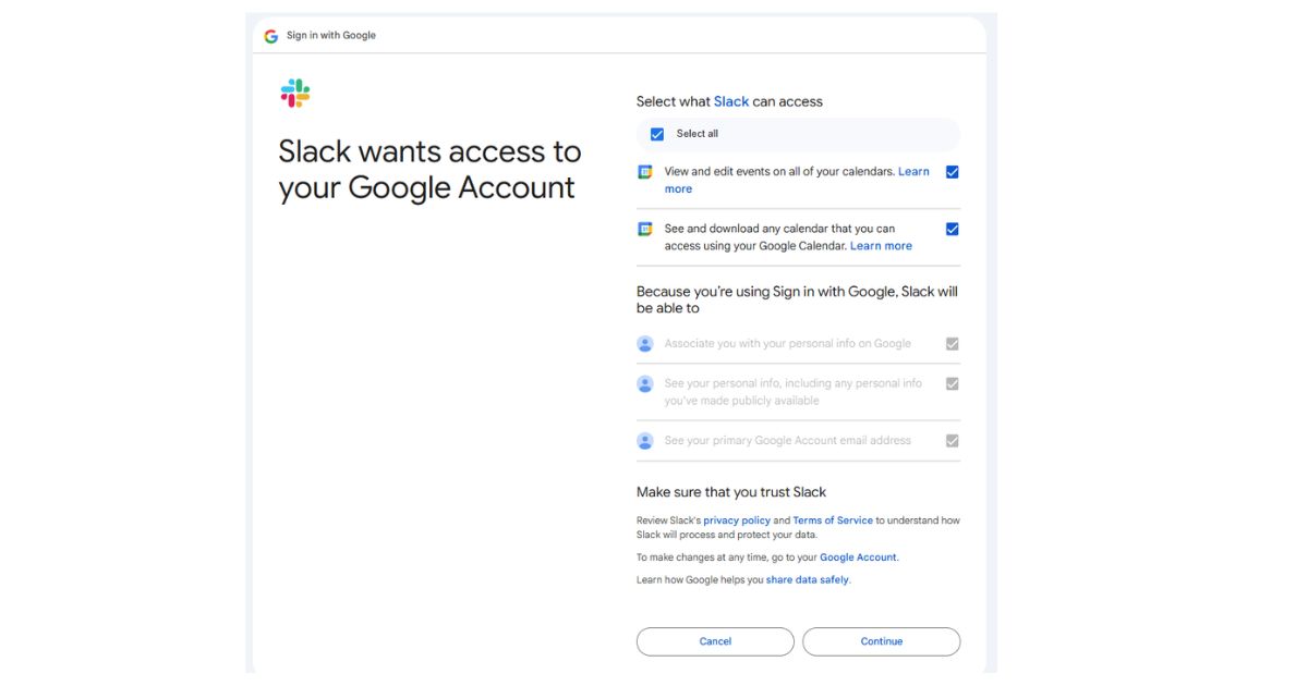 Share Access with Google Account