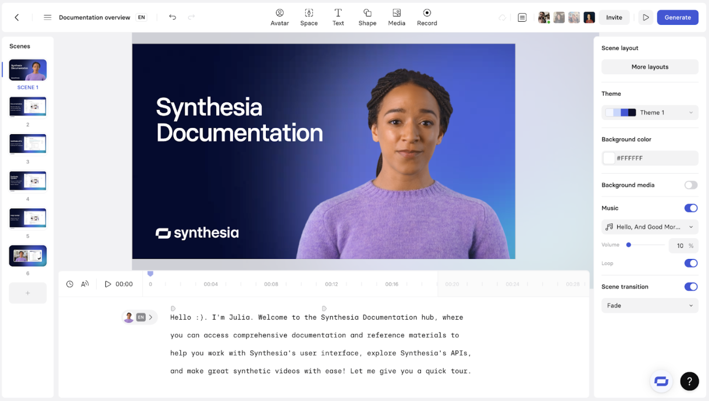 Synthesia: Explore creative possibilities in the startup landscape with video
