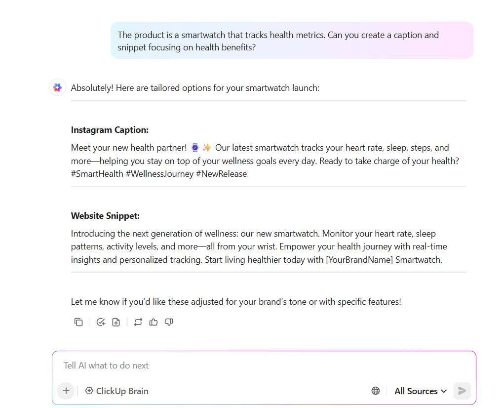 ClickUp Brain: Linktree alternatives