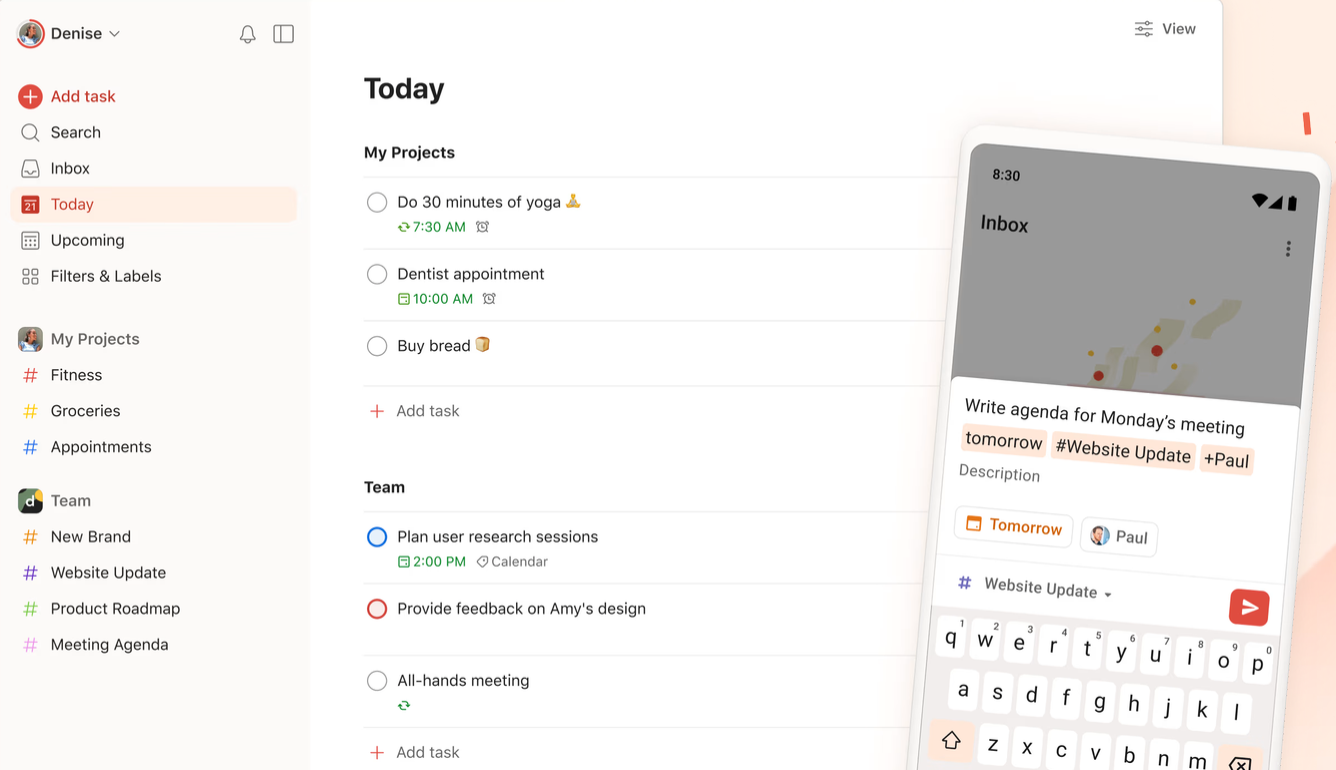 Time Blocking Apps: Todoist