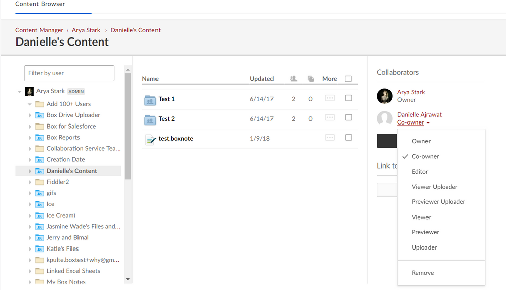 Box Dashboard : File Sharing Software 