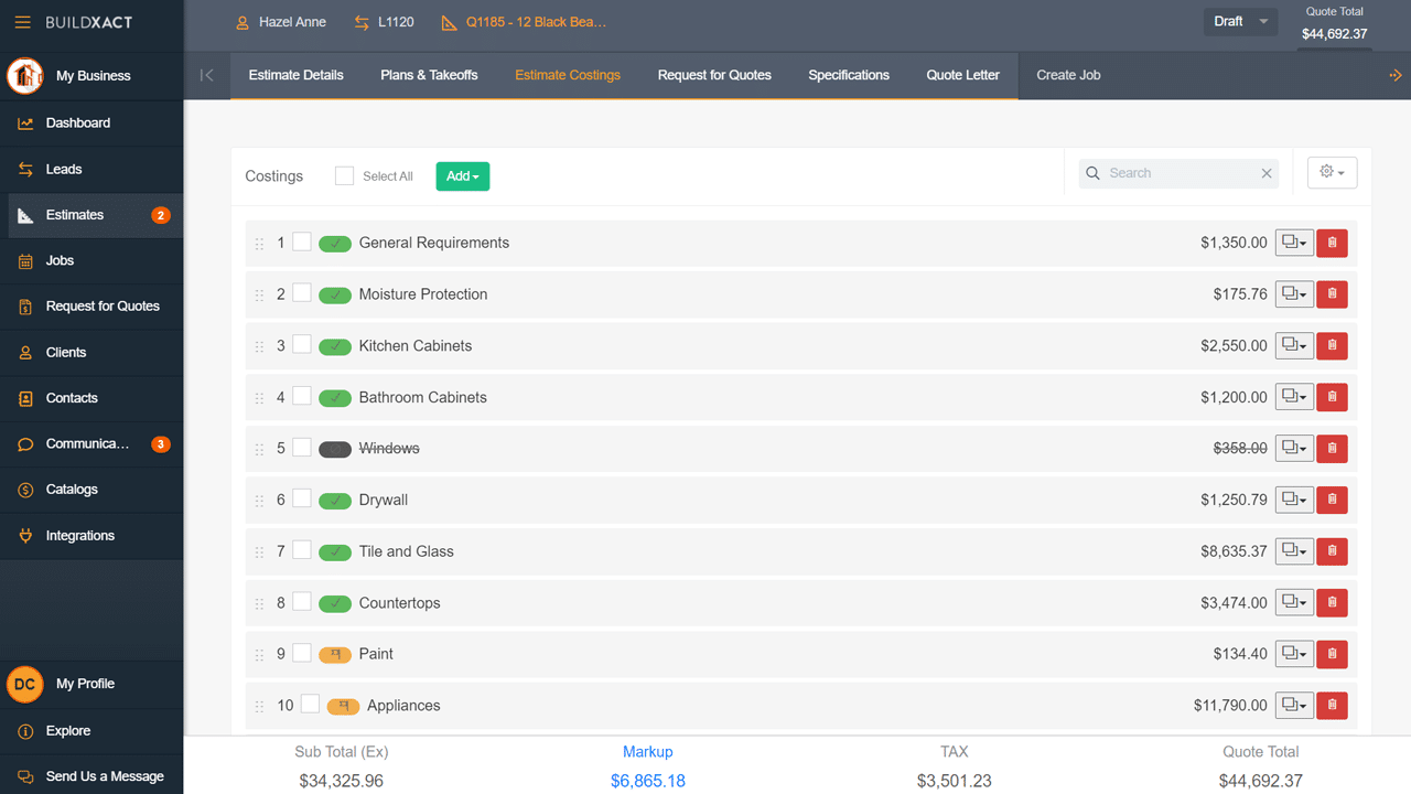 Buildxact : Construction Scheduling Software