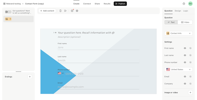 Typeform: Simple form builder software