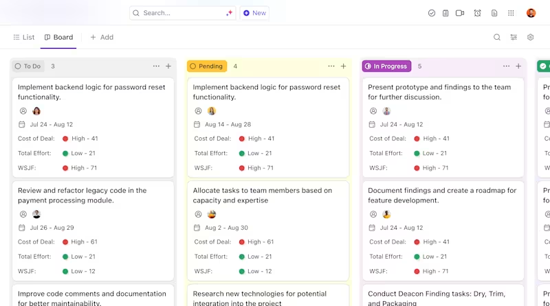 ClickUp Dashboard