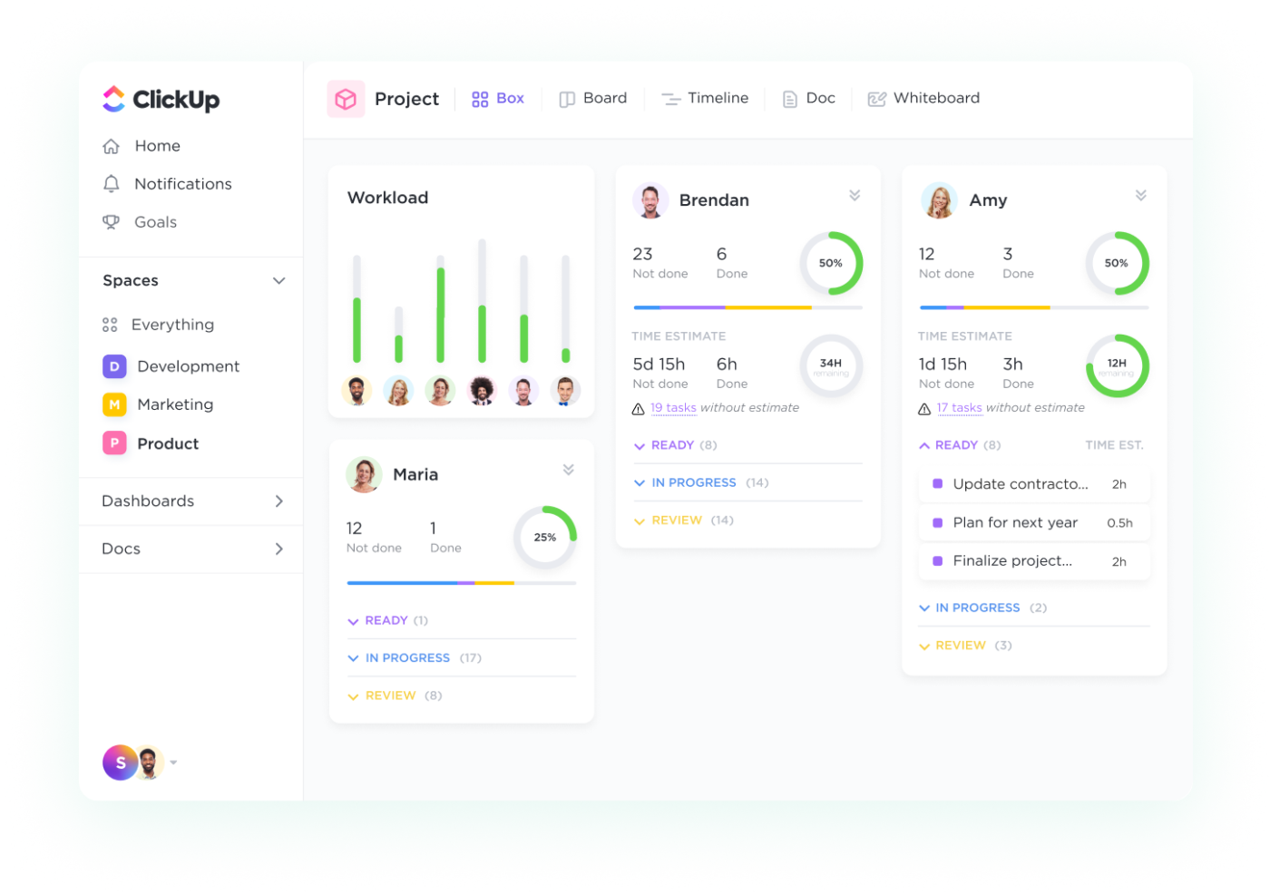 ClickUp for Software Teams: sprint backlog