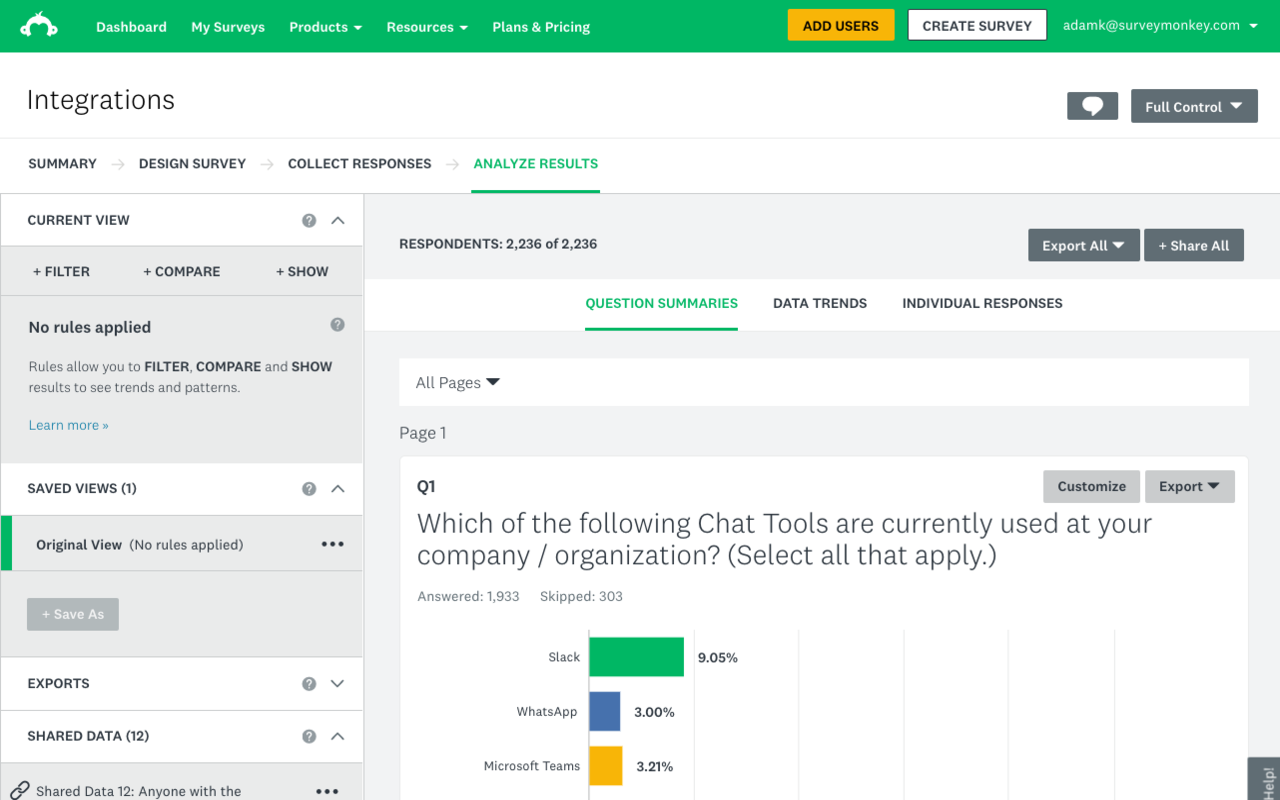 SurveyMonkey: google form alternative