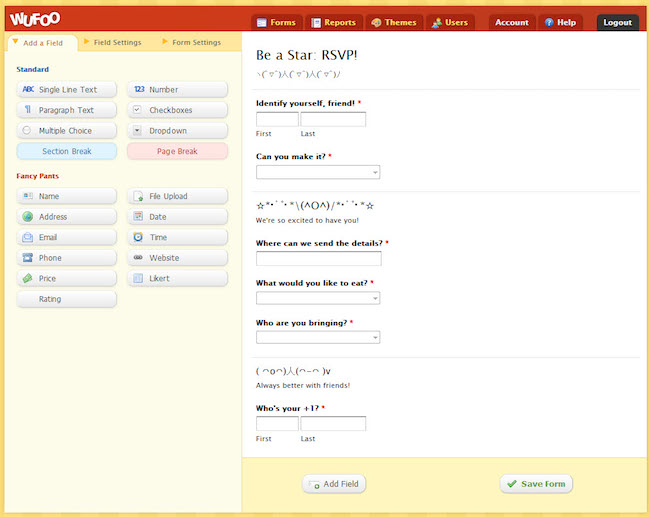 Wufoo: google form alternative