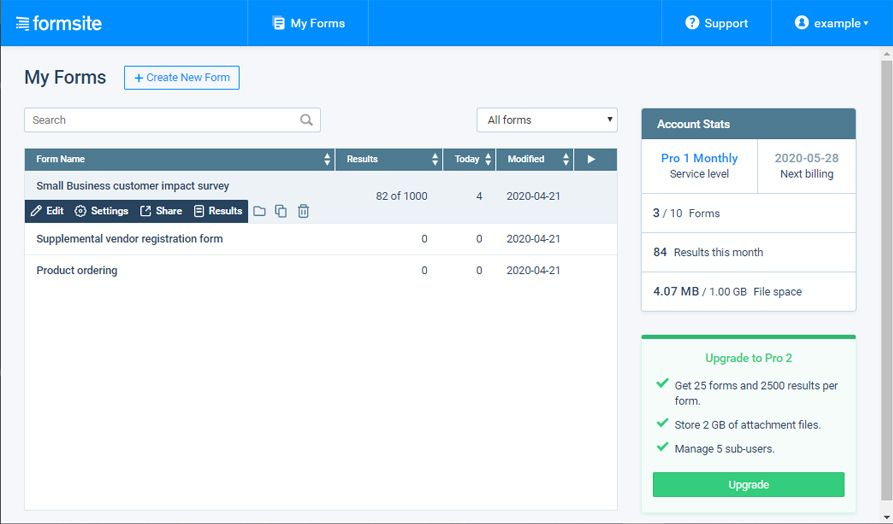 Formsite: google form alternative