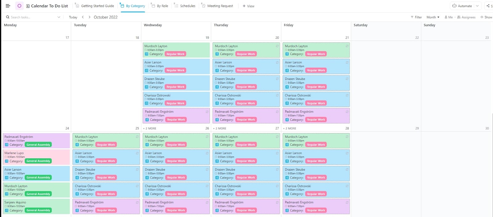 ClickUp Calendar To-Do List Template: Cute Calendar Templates