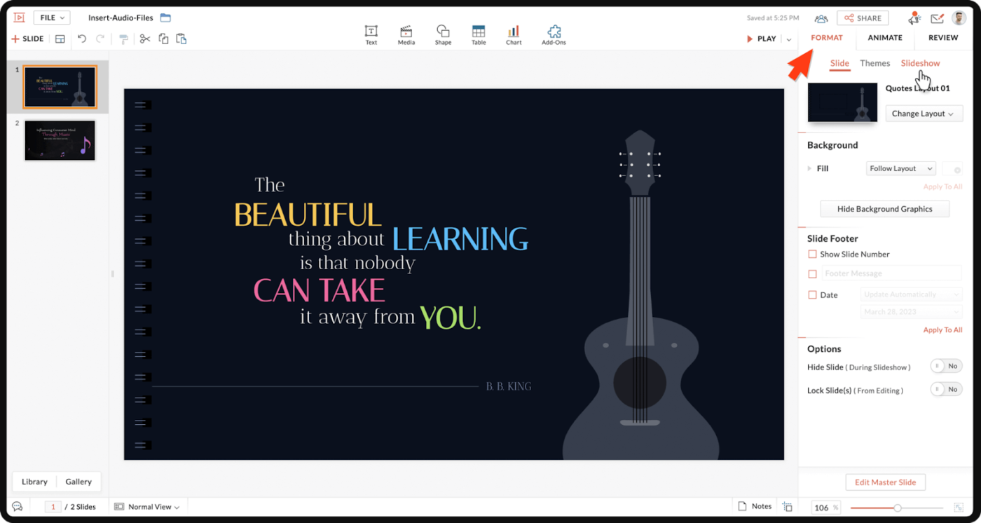 Zoho Show: ai presentation maker 