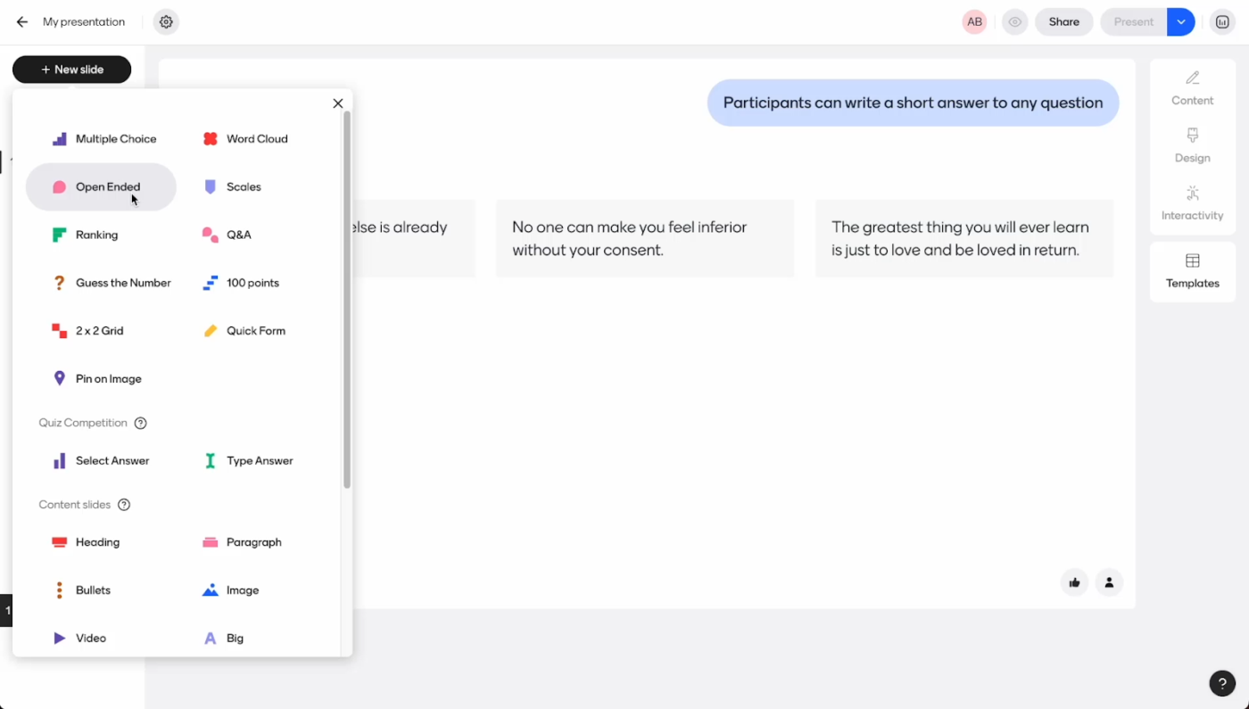 Mentimeter: ai presentation maker 