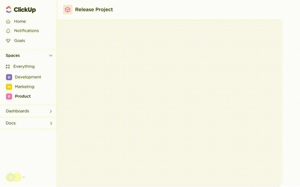 ClickUp Dashboard
