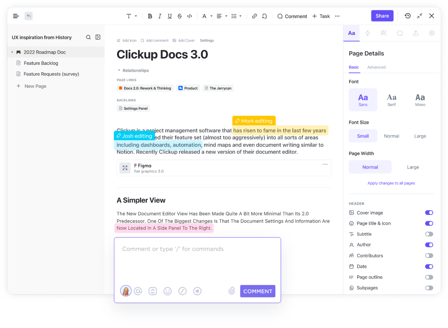Collaborate on documents with ClickUp Docs