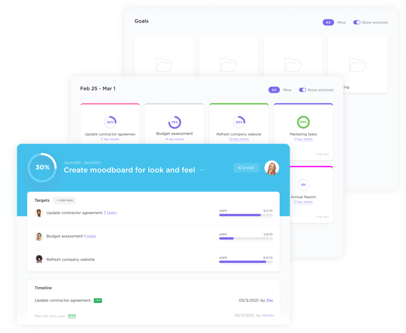 ClickUp Goals: project scope