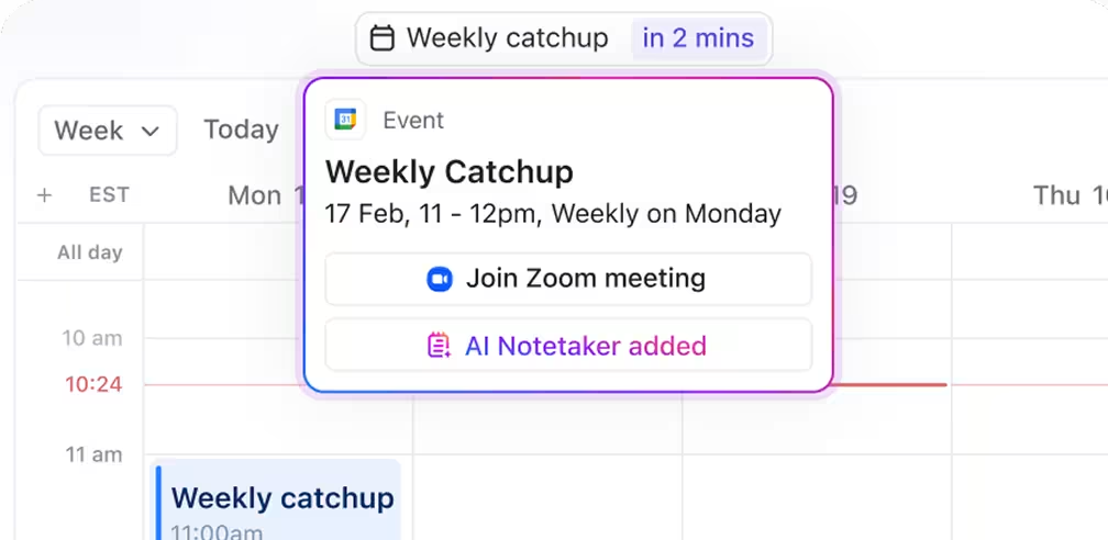 ClickUp’s Zoom integration 