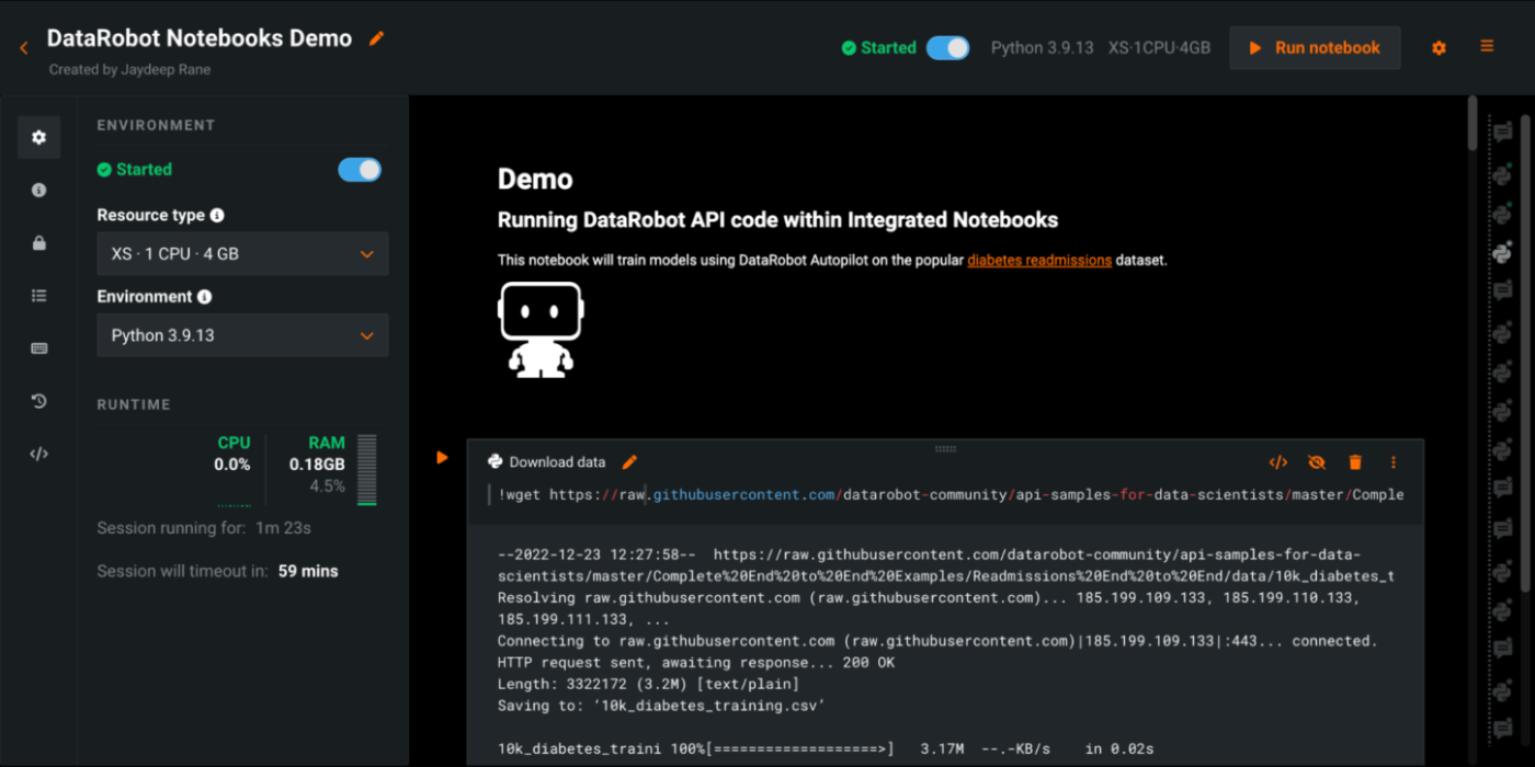 DataRobot Dashboard
