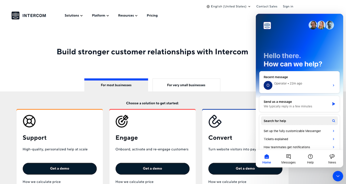 Intercom Dashboard