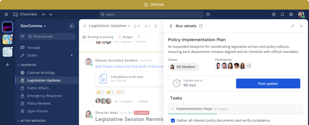 Mattermost Dashboard