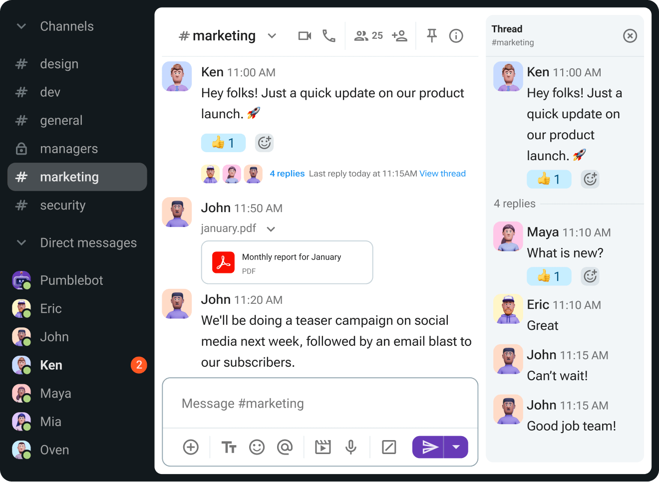  Pumble Dashboard: Microsoft Teams Alternative