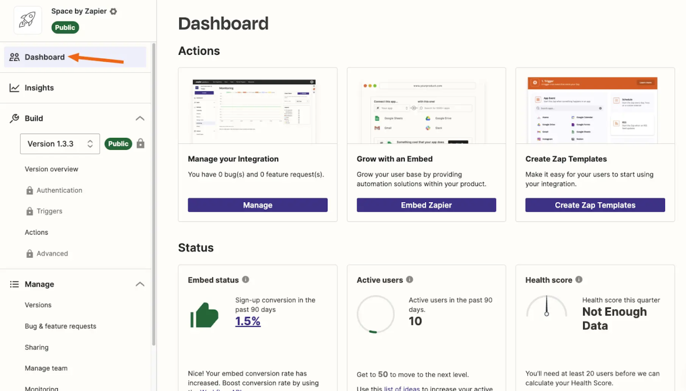  Zapier Dashboard