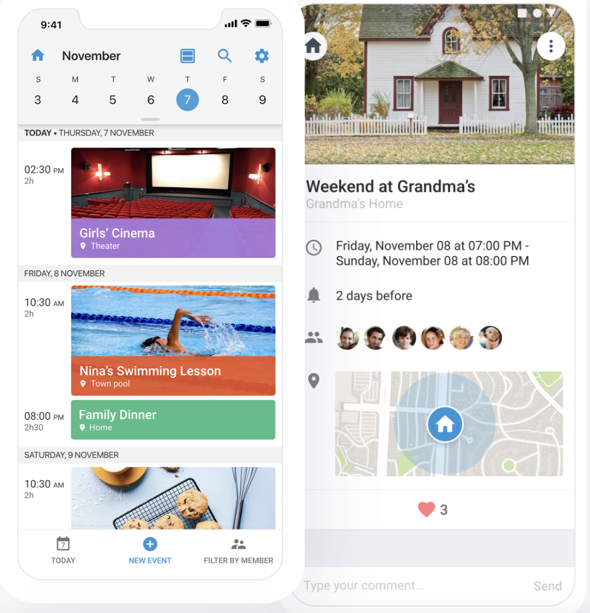best shared calendar apps: FamilyWall: Best for all-in-one family organization and communication