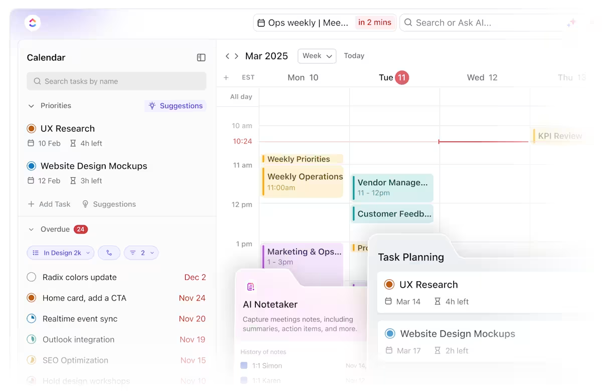 ClickUp Calendar