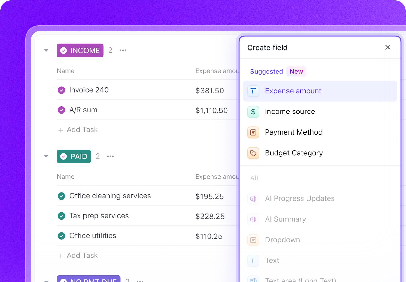 AI Custom fields in ClickUp