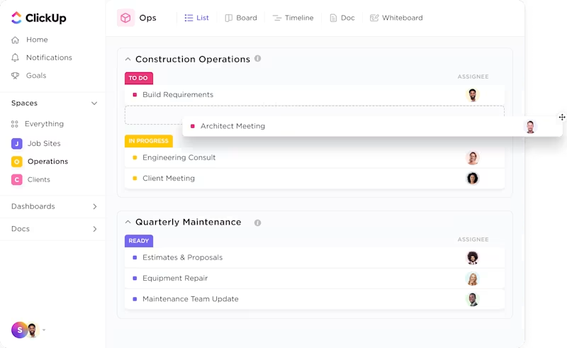 ClickUp for Construction Teams