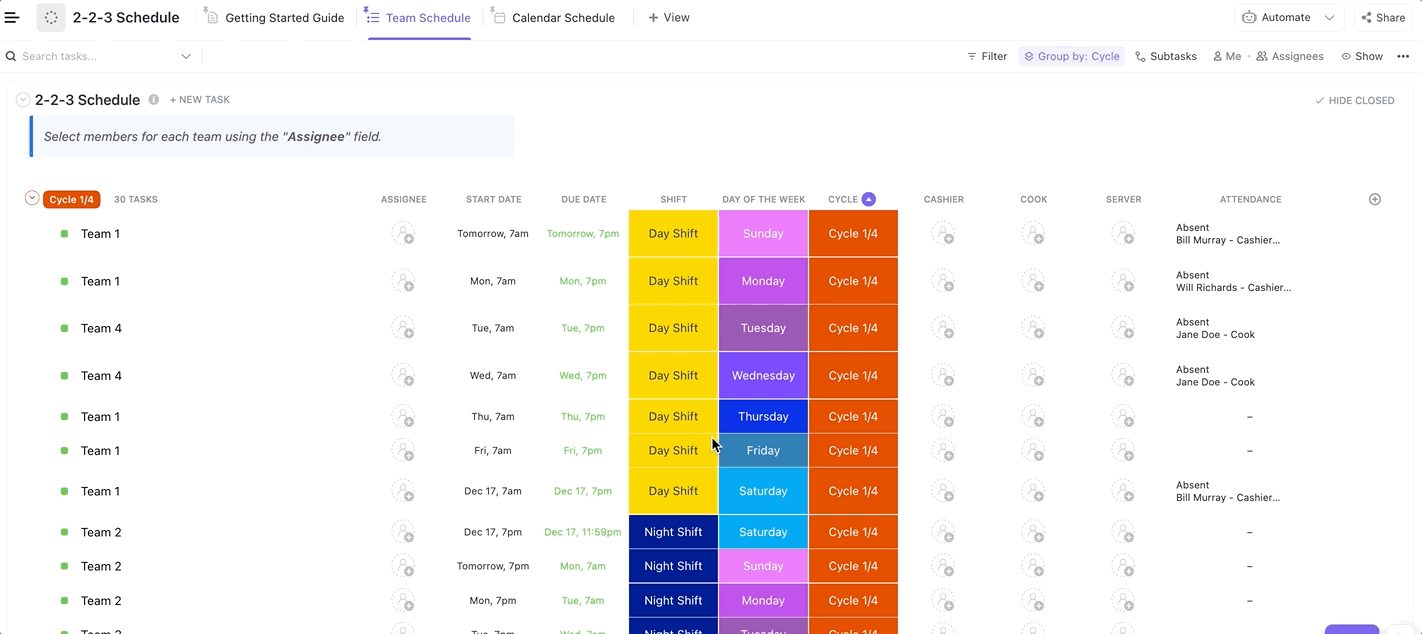 ClickUp Calendar