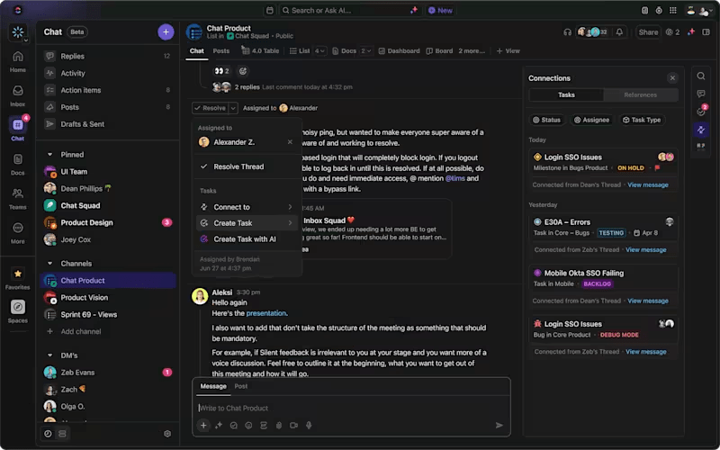 ClickUp Chat